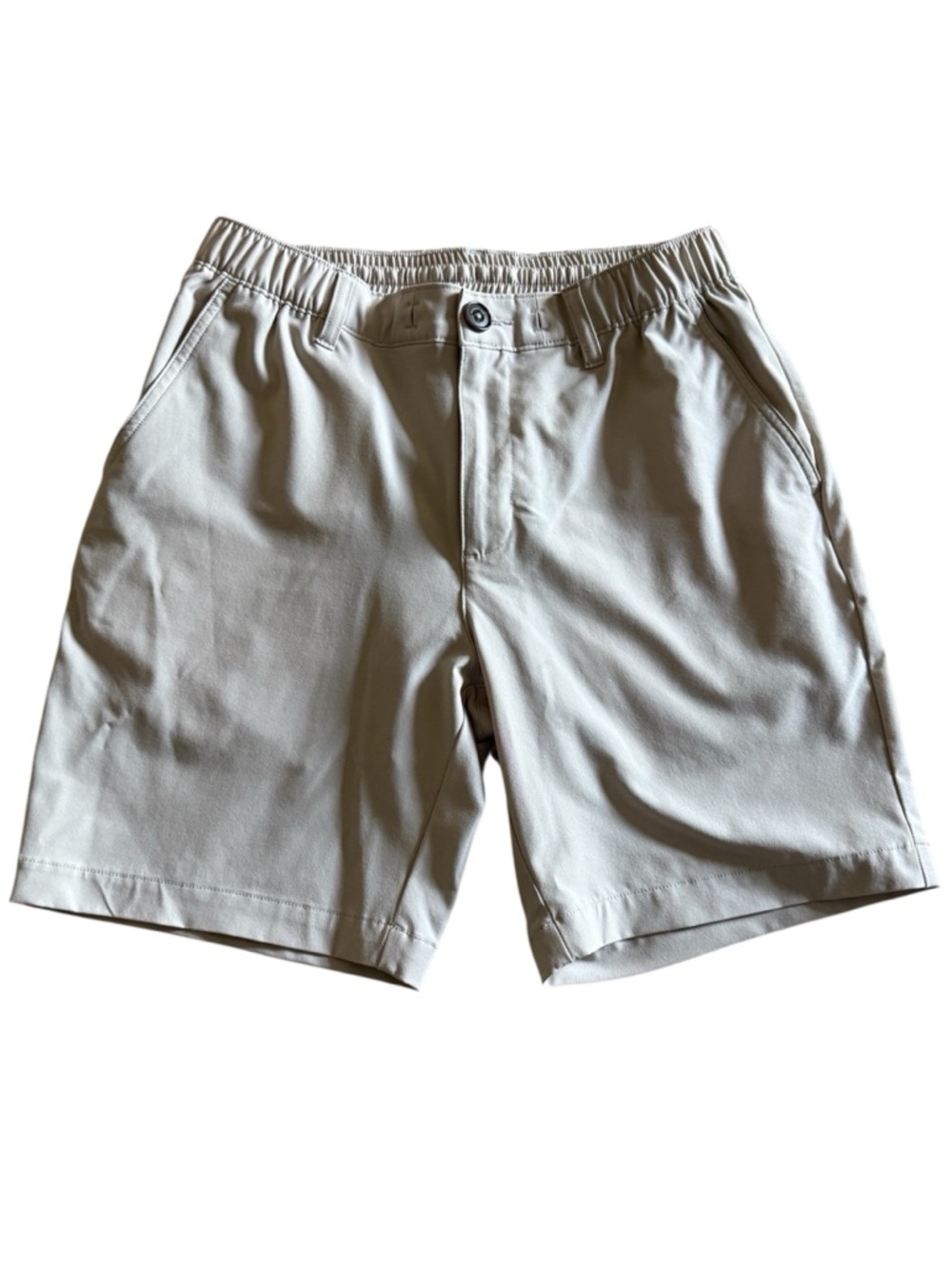 Chubbies Khakinators Lined Shorts Poly Blend 8 Inch, Light Tan, Men’s Small